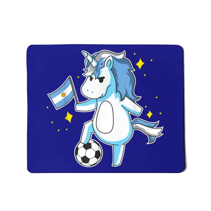 Soccer Unicorn Argentina Jersey Gift Argentinian Football Mousepad