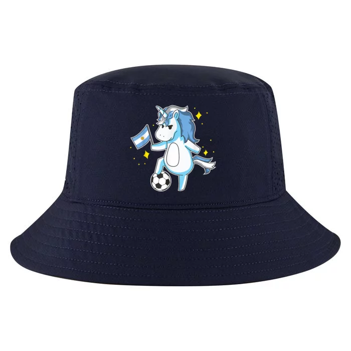 Soccer Unicorn Argentina Jersey Gift Argentinian Football Cool Comfort Performance Bucket Hat