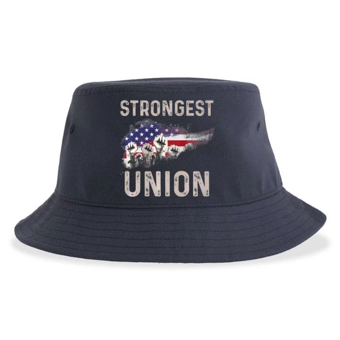 Strongest Union American’S Labor Day Sustainable Bucket Hat