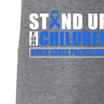 Stand Up Abuse Prevention Month Gift Doggie 3-End Fleece Hoodie