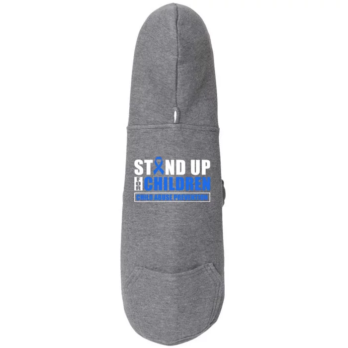 Stand Up Abuse Prevention Month Gift Doggie 3-End Fleece Hoodie