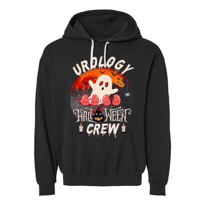 Spooky Urology Boo Crew Urology Nurse Halloween Matching Garment-Dyed Fleece Hoodie