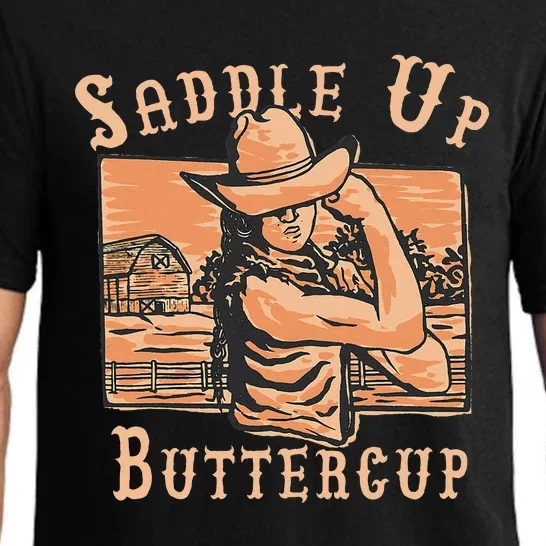 Saddle Up Buttercup Rodeo Girl Cowgirl Cowboy Pajama Set