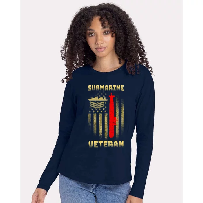 Submarine Veteran Womens Cotton Relaxed Long Sleeve T-Shirt