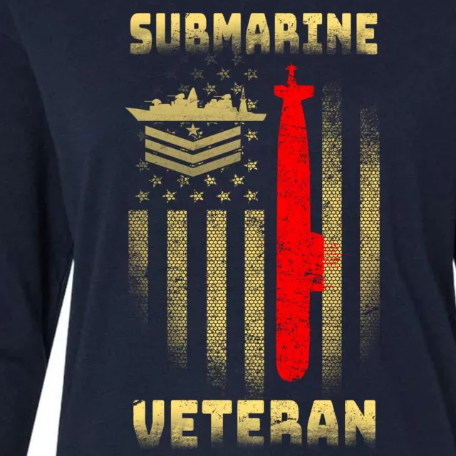 Submarine Veteran Womens Cotton Relaxed Long Sleeve T-Shirt