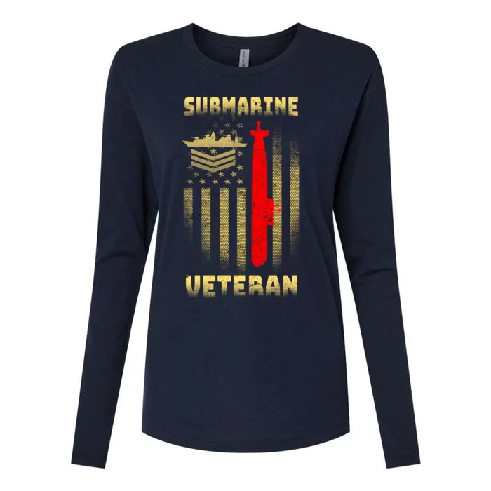 Submarine Veteran Womens Cotton Relaxed Long Sleeve T-Shirt