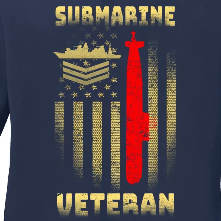 Submarine Veteran Ladies Long Sleeve Shirt