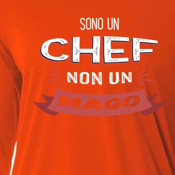 Sono Un Chef Non Un Mago Funny Chef Cute Gift Cooling Performance Long Sleeve Crew