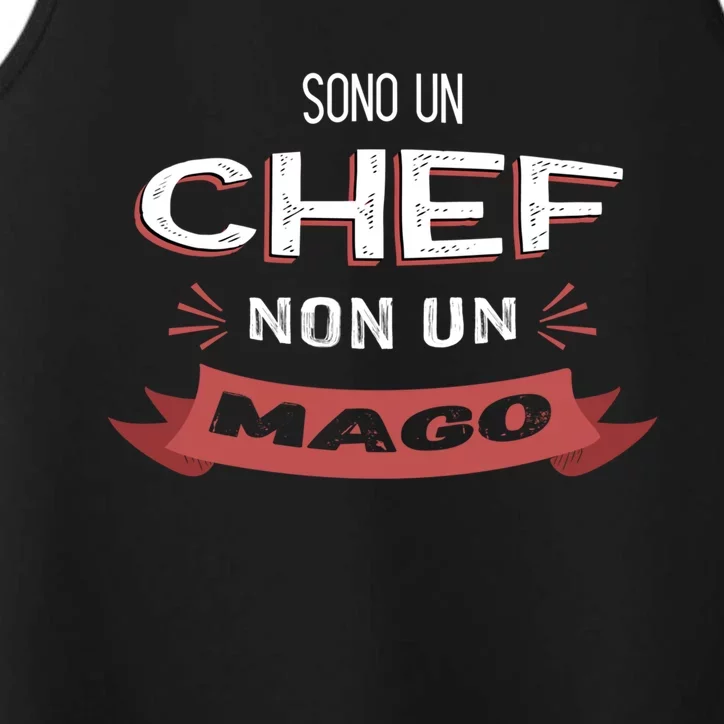 Sono Un Chef Non Un Mago Funny Chef Cute Gift Performance Tank