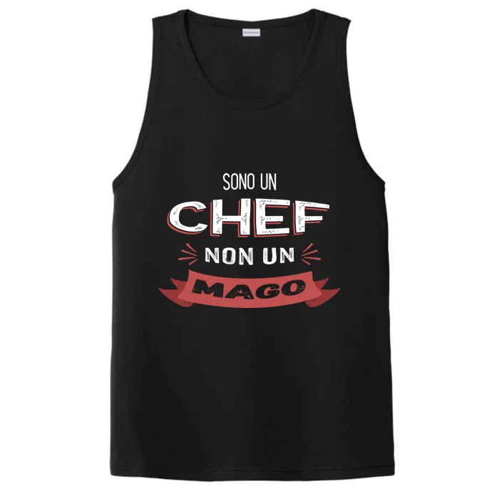 Sono Un Chef Non Un Mago Funny Chef Cute Gift Performance Tank