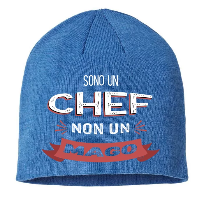 Sono Un Chef Non Un Mago Funny Chef Cute Gift 8 1/2in Sustainable Knit Beanie