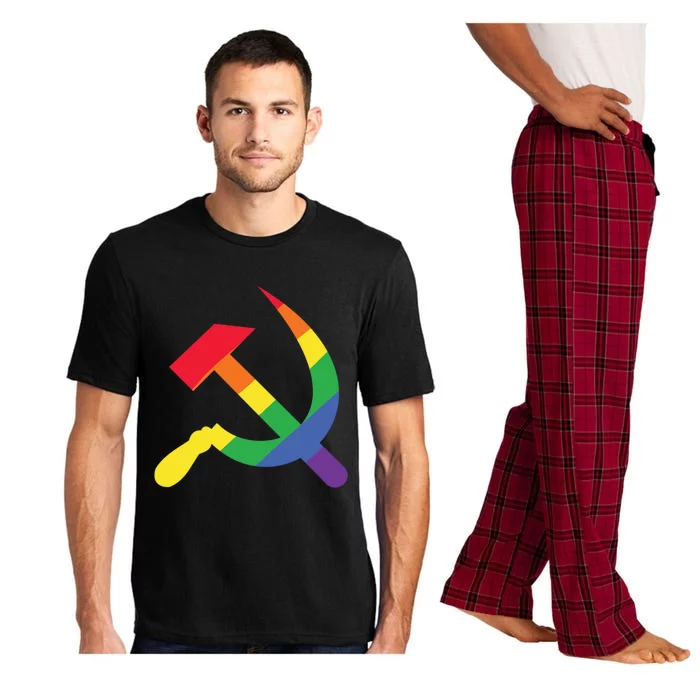 Soviet Union Communist Flag Hammer And Sickle Lgbtq Rainbow Gift Pajama Set