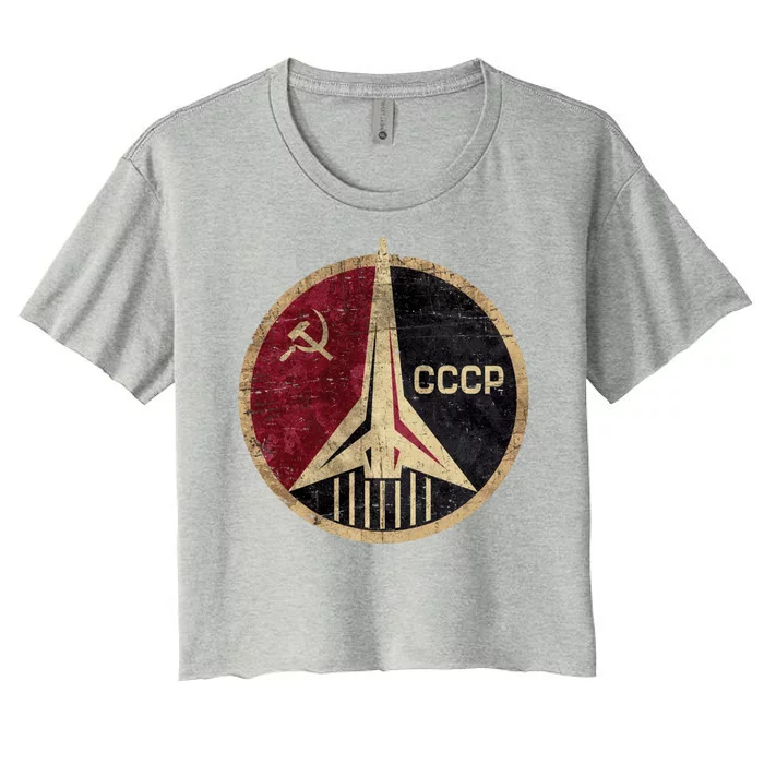 Soviet Union CCCP Vintage Women's Crop Top Tee