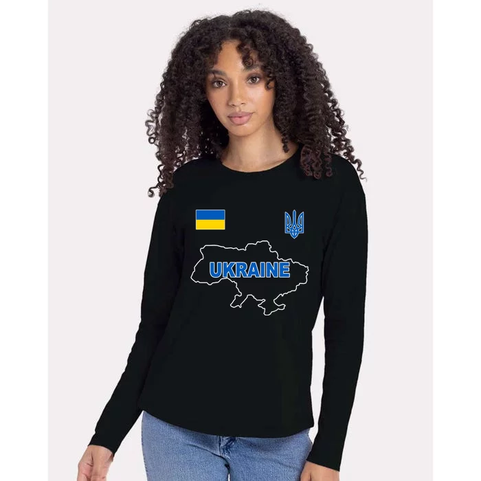 Support Ukraine Country Map Womens Cotton Relaxed Long Sleeve T-Shirt