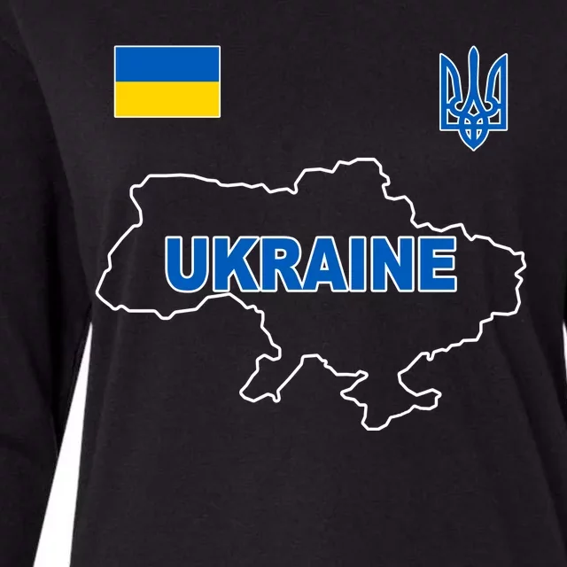 Support Ukraine Country Map Womens Cotton Relaxed Long Sleeve T-Shirt