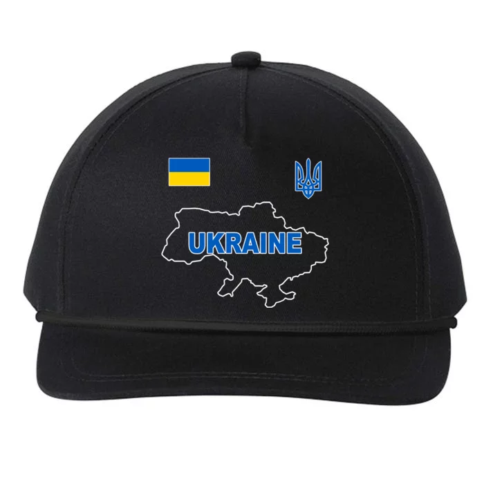 Support Ukraine Country Map Snapback Five-Panel Rope Hat