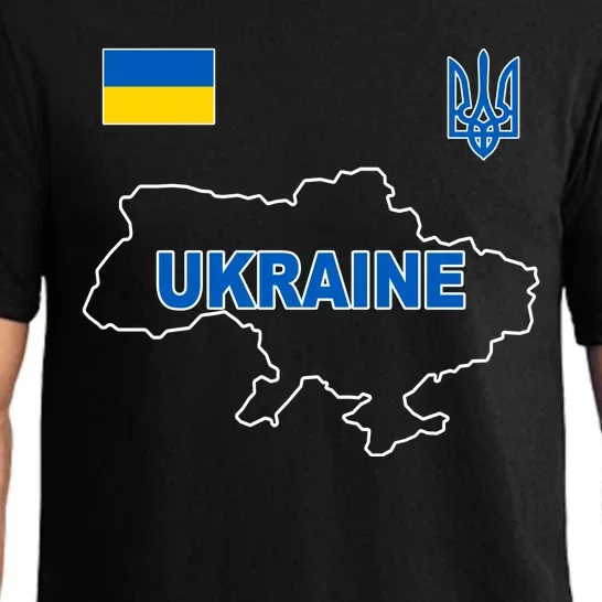 Support Ukraine Country Map Pajama Set