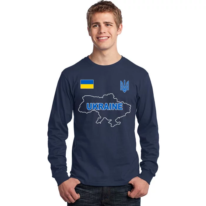 Support Ukraine Country Map Tall Long Sleeve T-Shirt