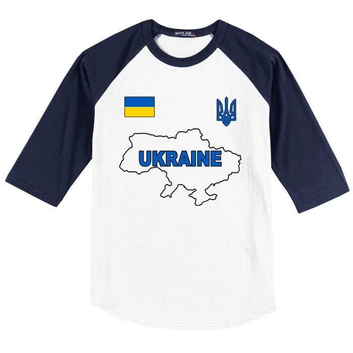 Support Ukraine Country Map Baseball Sleeve Shirt