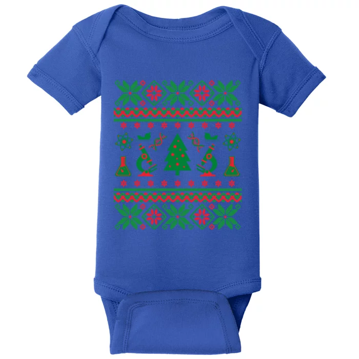 Science Ugly Christmas Sweater Dna Chemistry Biology Pcr Cute Gift Baby Bodysuit