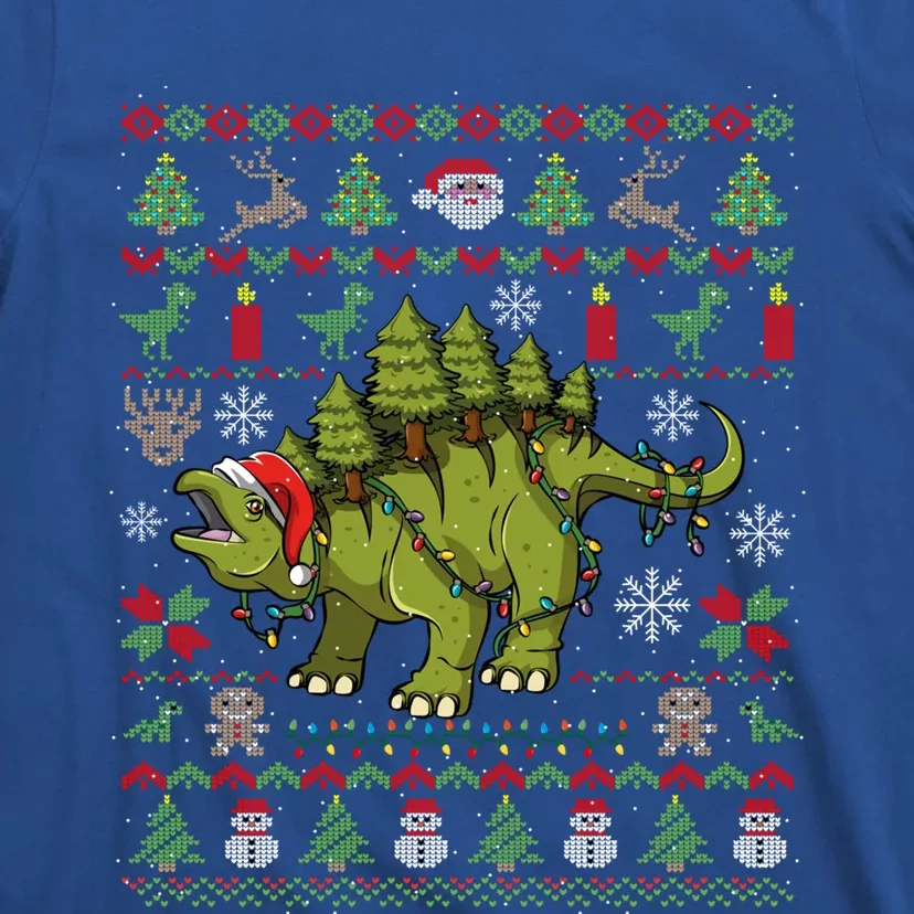 Stegosaurus Ugly Christmas Dinosaur Dino Gift T-Shirt