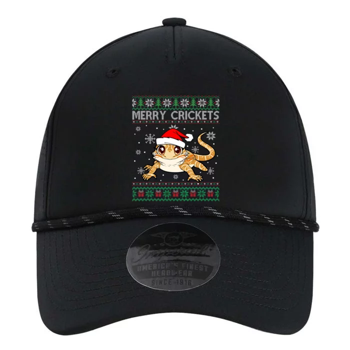 Sweater Ugly Christmas Merry Crickets Bearded Dragon Holiday Gift Performance The Dyno Cap