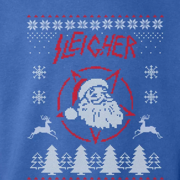 Sleigher Ugly Christmas Graphic Santa Metal Print Gift Toddler Hoodie