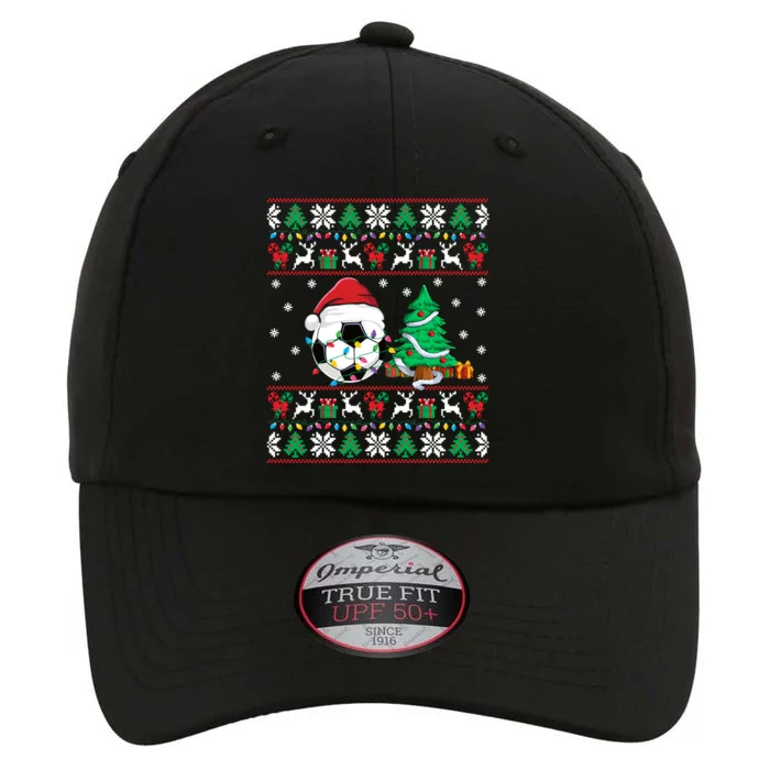 Soccer Ugly Christmas Sweater Soccer Xmas Lights Family Gift The Original Performance Cap