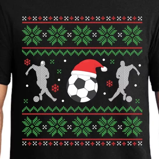 Soccer Ugly Christmas Sweater Funny Xmas Soccer Cute Gift Pajama Set