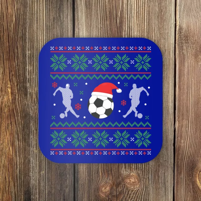 Soccer Ugly Christmas Sweater Funny Xmas Soccer Cute Gift Coaster