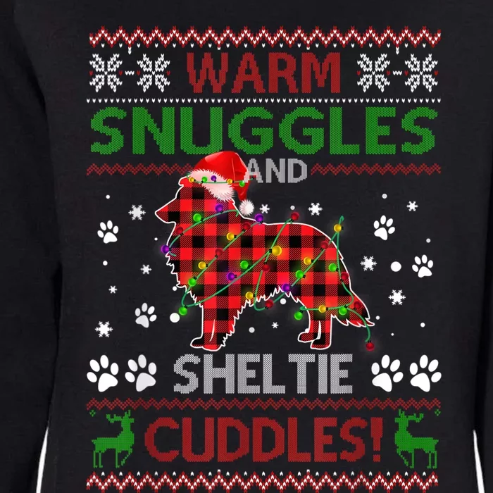 Sheltie Ugly Christmas Sweater Christmas Pajama Dog Lover Womens California Wash Sweatshirt