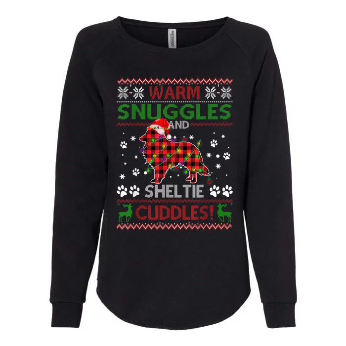 Sheltie Ugly Christmas Sweater Christmas Pajama Dog Lover Womens California Wash Sweatshirt