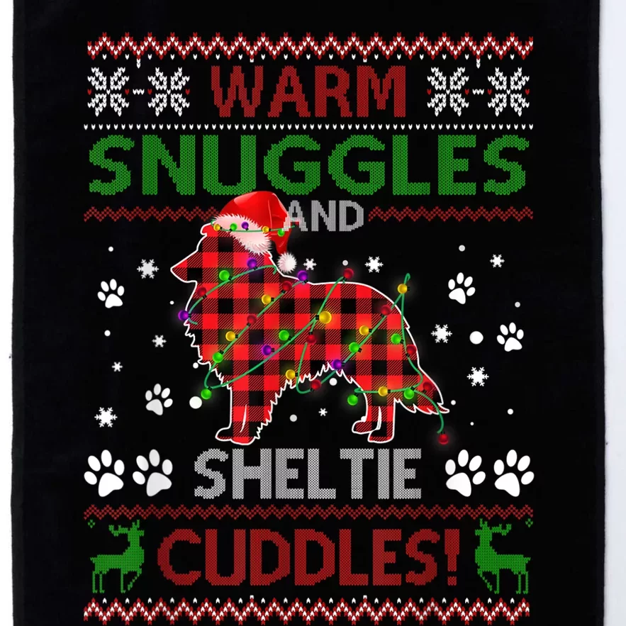 Sheltie Ugly Christmas Sweater Christmas Pajama Dog Lover Platinum Collection Golf Towel