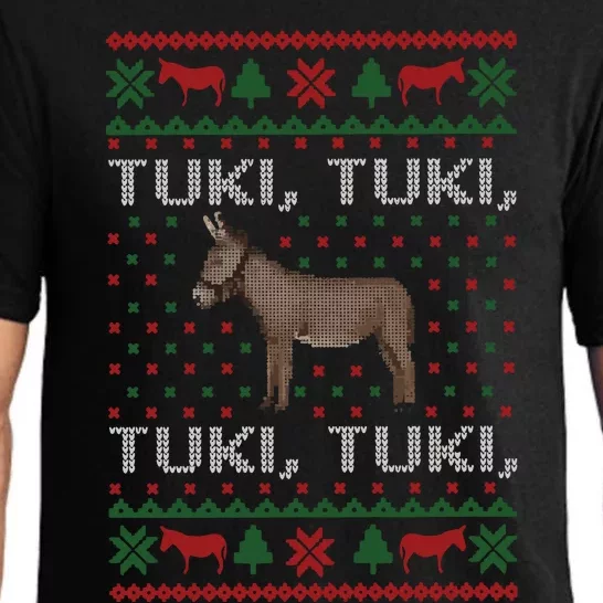 Spanish Ugly Christmas Tuki Tuki Mi Burrito Sabanero Pajama Set