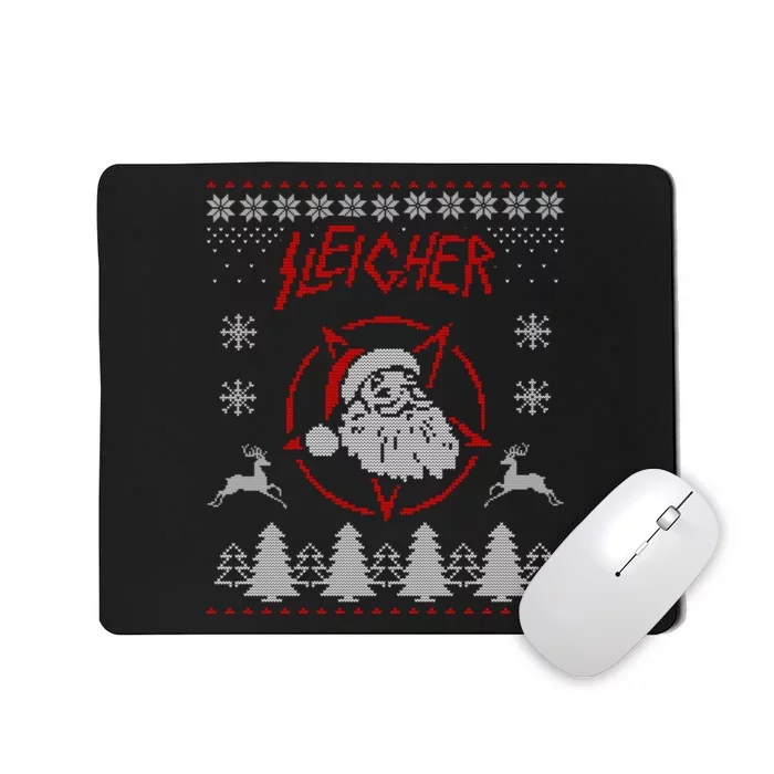 Sleigher Ugly Christmas graphic Santa Metal print Mousepad