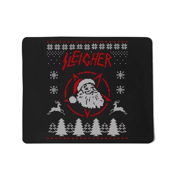 Sleigher Ugly Christmas graphic Santa Metal print Mousepad