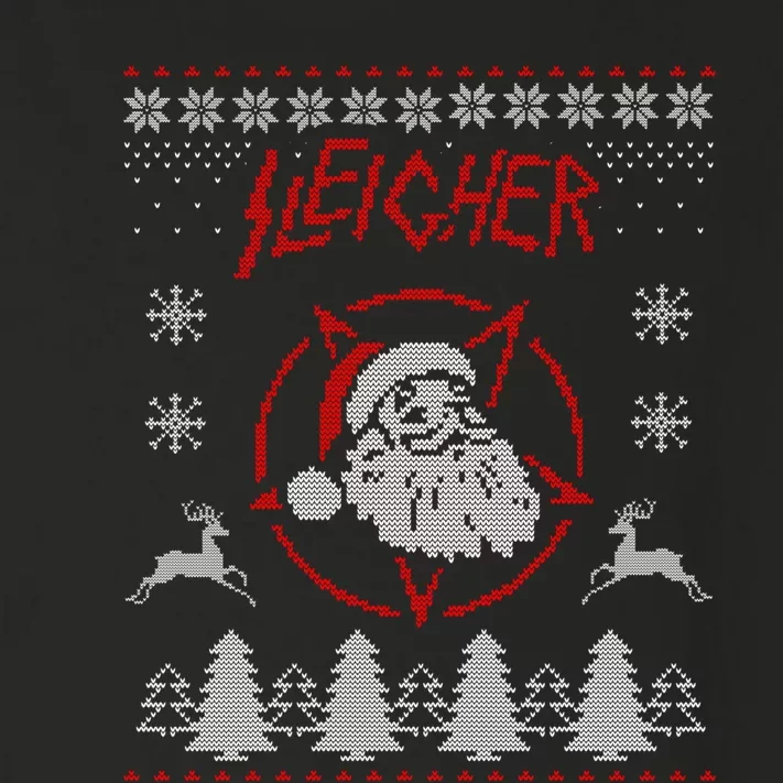 Sleigher Ugly Christmas graphic Santa Metal print Toddler Long Sleeve Shirt