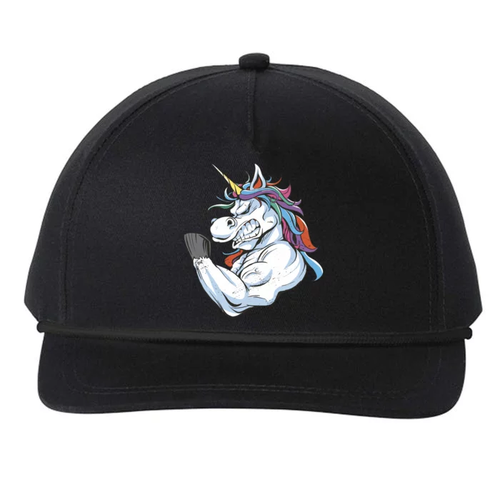 Strong Unicorn Creature Snapback Five-Panel Rope Hat