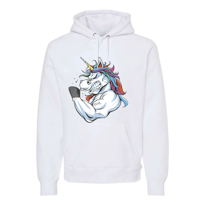 Strong Unicorn Creature Premium Hoodie