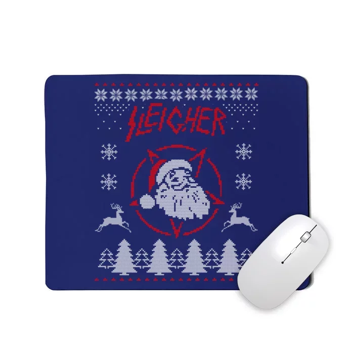 Sleigher Ugly Christmas graphic Santa Metal print Mousepad