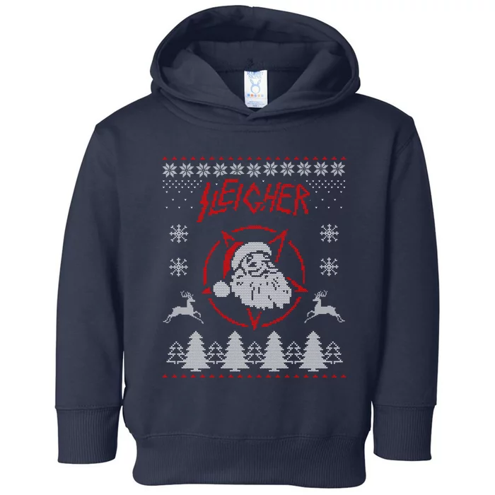 Sleigher Ugly Christmas graphic Santa Metal print Toddler Hoodie