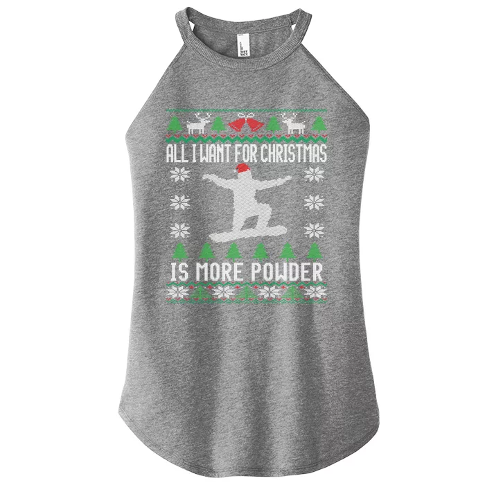 Skiing Ugly Christmas Ski Lover Gift Skier Cute Gift Women’s Perfect Tri Rocker Tank