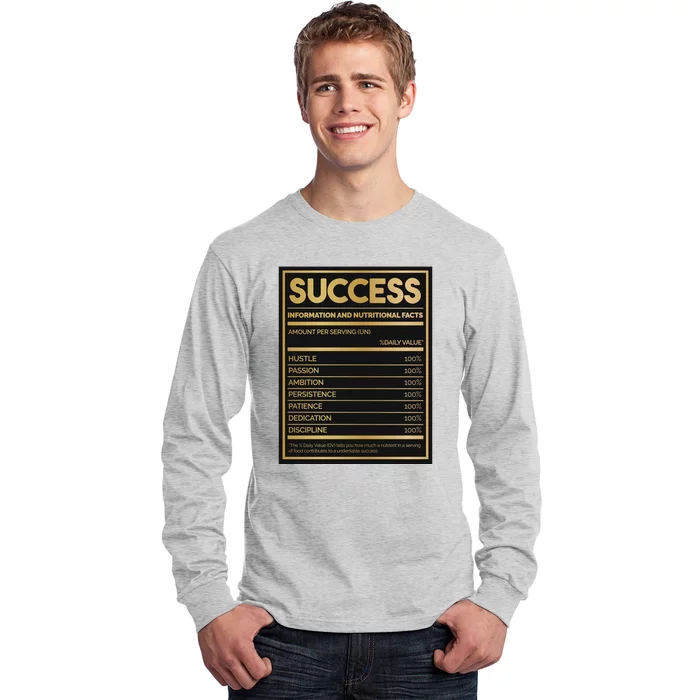 Success Nutritional Facts Long Sleeve Shirt