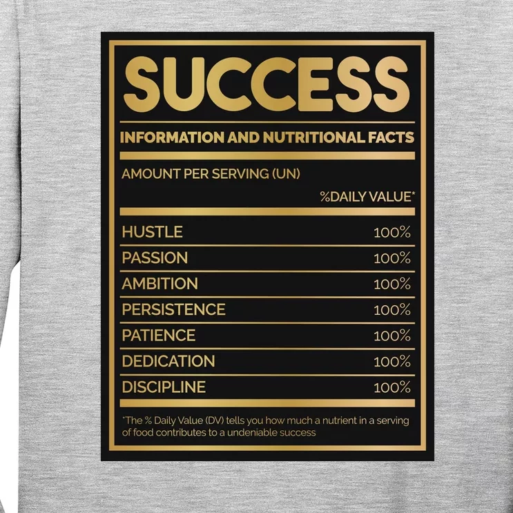 Success Nutritional Facts Long Sleeve Shirt