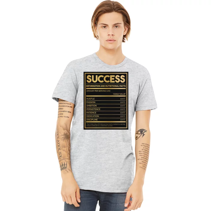 Success Nutritional Facts Premium T-Shirt