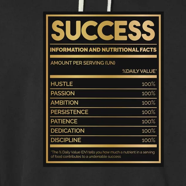 Success Nutritional Facts Garment-Dyed Fleece Hoodie