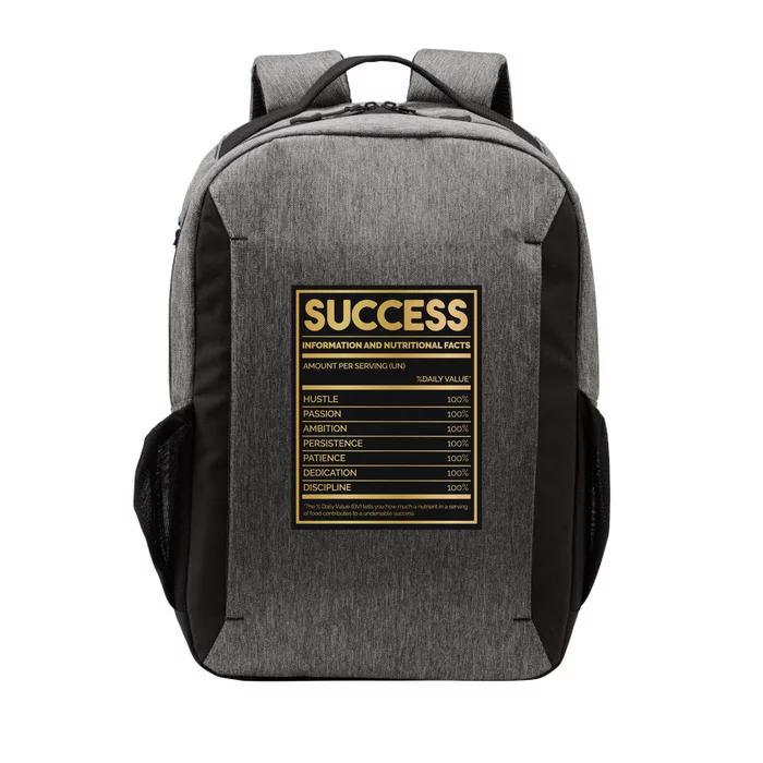 Success Nutritional Facts Vector Backpack