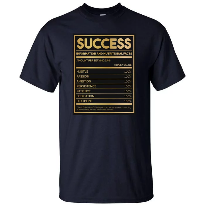 Success Nutritional Facts Tall T-Shirt