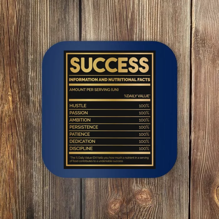 Success Nutritional Facts Coaster