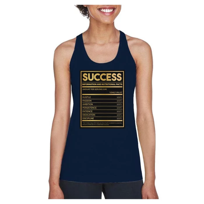 Success Nutritional Facts Women's Racerback Tank